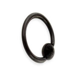 Black Steel Captive Ring