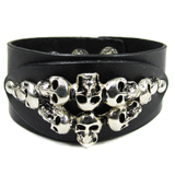 Black Leather Cuff (Design C2)
