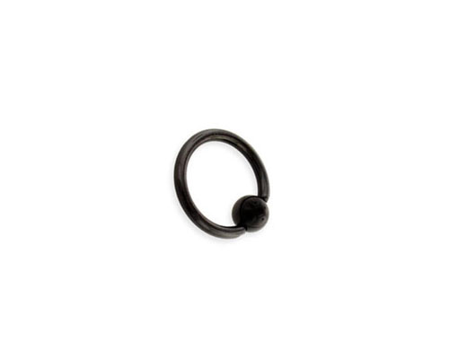 Black Steel Captive Ring
