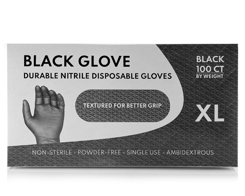 Black & Blue Nitrile Gloves