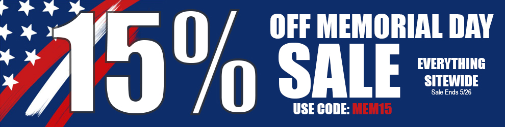 15% Off Memorial Sale